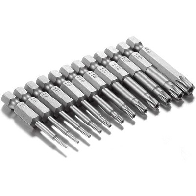 Hochwertiger 50mm Torx Bitsatz aus S2 Stahl, 12-teilig für Profi-Handwerker