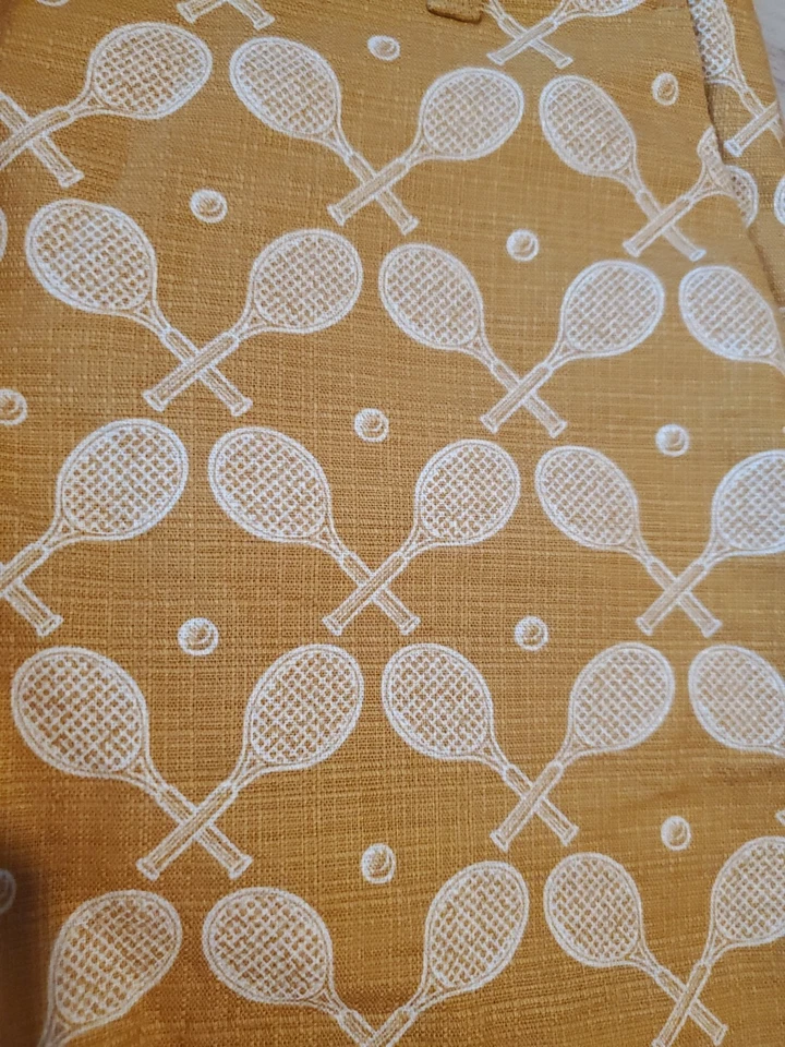 Pantalones Cortos Ann Taylor Devin Fit Cosecha Dorado Raqueta Tenis Estampado Mujer Talla 00 Foto 2 de 4