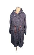 Barbour International Printed Woodvale Showerproof Coat Long Purple Size 14...
