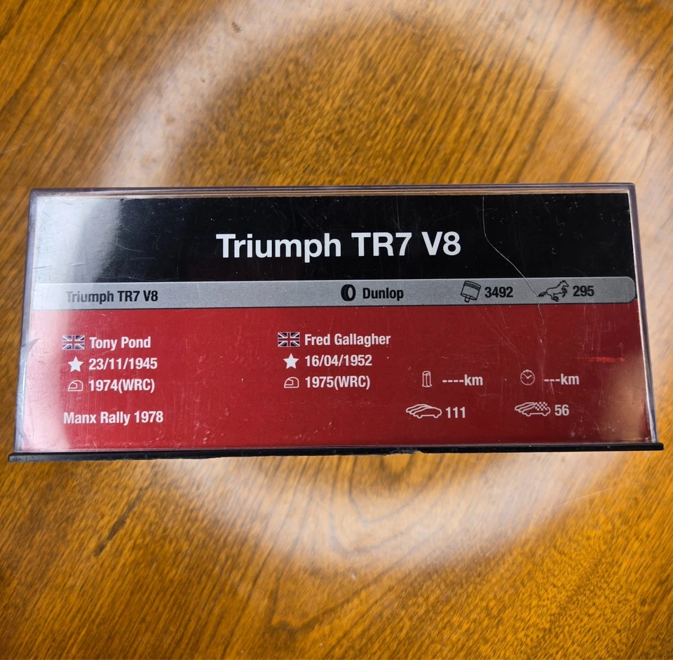 Diagostini 1/43 Triumph TR7 V8 Rally 1978 Car Model Collectible, Excellent Cond - Image 3 of 3