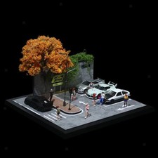 1/64 Car Scene Model DIY Street Backdrop Board for Vehicle Diecast Car Decor