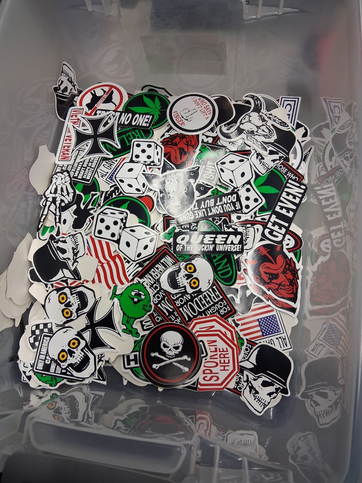 Stickers Random Lot Of 100 ifferent Vintage Stickers Decals Biker/Skater HTF