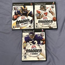 LOT OF 3 Madden NFL 2003 2004 2005 PS2 PlayStation 2 - TESTED AND WORKING