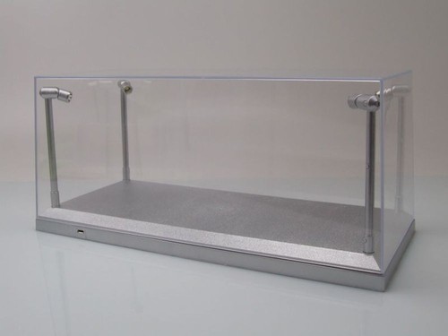 Scatola Trasparente Vetrina Illuminazione LED Argento per 1:18 Modellini Auto 4 - Foto 2 di 10