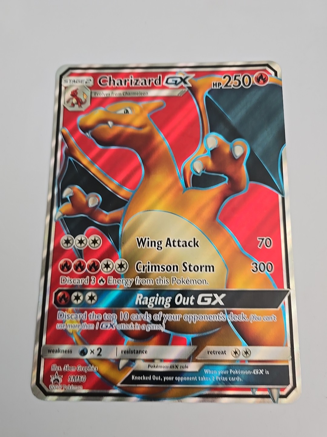 Pokémon TCG Charizard GX Full Art Holo Card SM60-SM Promos NM