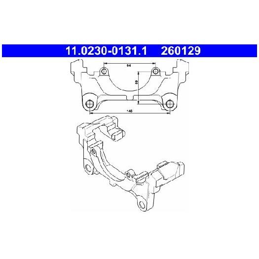 2X Halter Bremssattel Vorne FüR Skoda Yeti 5L 1.6 1.8 2.0 09 Bis 17 ATE BZB Culc-image