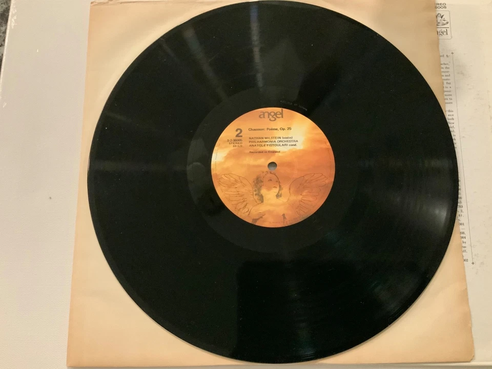 NATHAN MILSTEIN violin - SAINT-SAENS Concerto #3 & CHAUSSON - ANGEL ST LP NM - Image 4 of 4