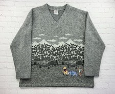 Vintage Disney Store Winnie the Pooh Tigger Eeyore Sweater XL Made in USA
