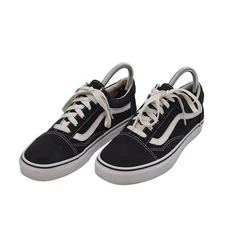 Vans Old Skool Shoes Mens Size 6 Black White Skate Low Top Classic Waffle Sole