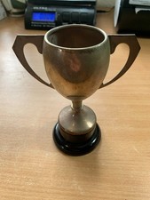 1972 "LOWEST VELOCITY OLD BIRD CUP" PIGEON RACING EPNS 13.5cm-TALL TROPHY (P3)