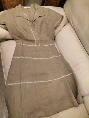 Robe habillée Gérard Darel en lin MC T38 (M) - Portée une fois - Photo 1/4