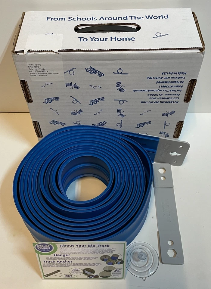 Blu Track Performance Series 18 ft P.S. Starter Two-Lane Toy Racetrack, USA, NEW - Image 3 of 4