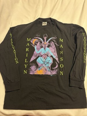 Rare! Marilyn Manson Long Sleeve T-Shirt Double Sided XL 1993