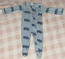 Trattore Kate Quinn 100% cotone biologico neonato blu taglia 0-3M nuovo con etichetta