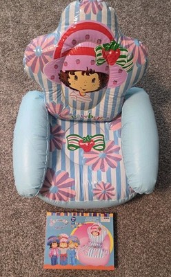 NEW VTG NOS BLUE STRAWBERRY SHORTCAKE CHILDS INFLATABLE BLOWUP
