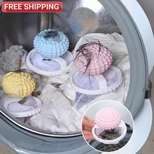 Floating Laundry Lint Catcher Hair Pet Fur Remover Ball Mesh Bag Washing Machine