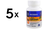5 X Enzymedica Digest Spectrum - 30 Caps (466,33 Eur/Kg)