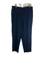 Vintage 90s Lauren Ralph Lauren Womens 14W Wool Pleated Dress Pants Slacks Blue