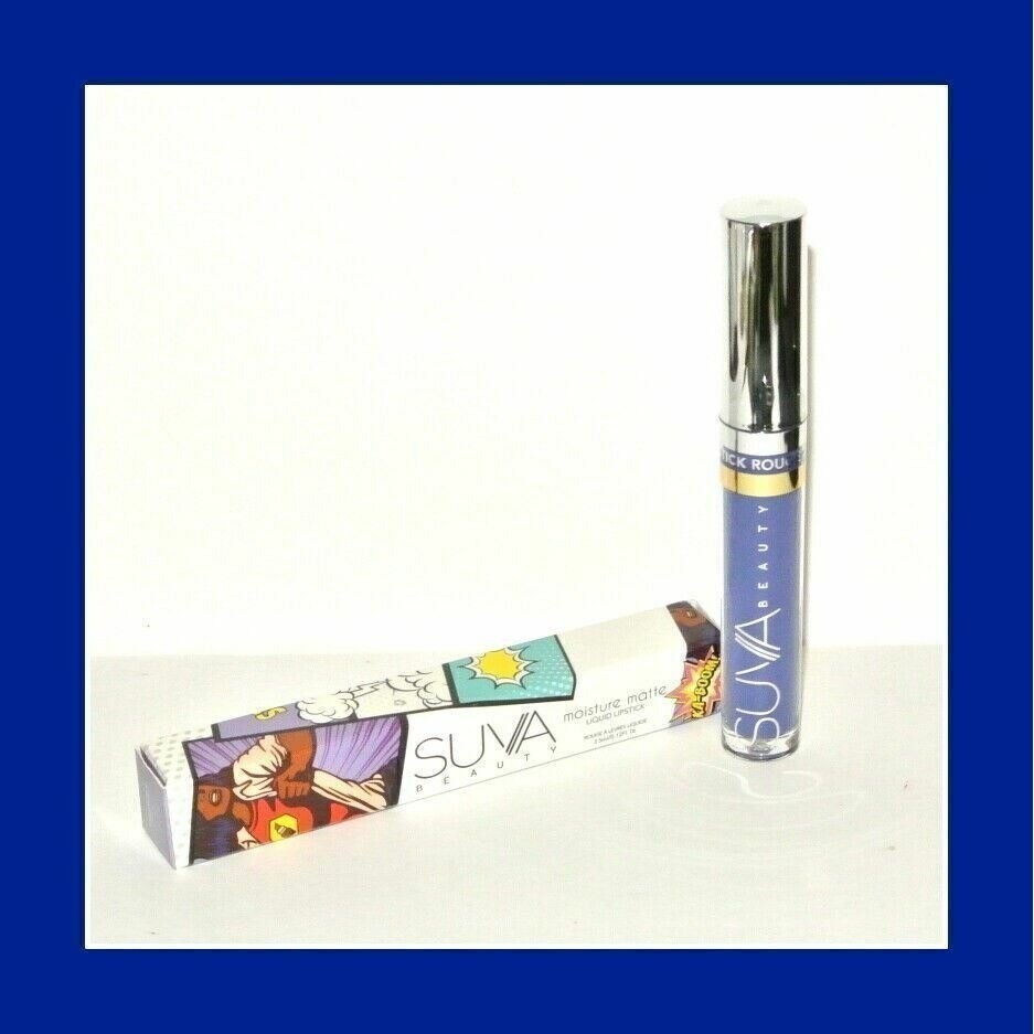 Suva Глянцевая УВЛАЖНЯЮЩАЯ МАТОВАЯ ЖИДКАЯ ПОМАДА THUNDER blue в натуральную величину в коробке 2090₽