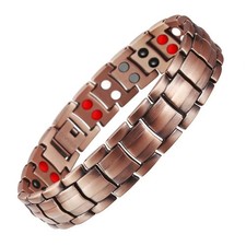 Pure Copper Magnetic Bracelet Arthritis Pain Energy Therapy Cuff New