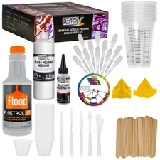 1 Quart Floetrol Pouring Supply Paint Medium Deluxe Kit Mixing Stain Epoxy Resin