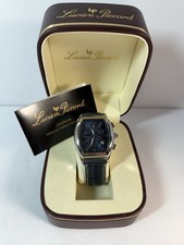 Lucien Piccard Square Chrono Blue Dial  Excellent Cond,  Needs Battery w/Box