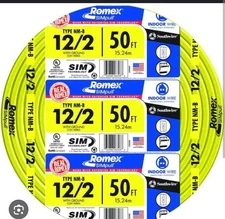 Romex 12/2 NMB Copper Building Wire 50ft Coil Easy Installation SW# 28828222 New