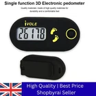 Mini Pedometer 3D Walking Step Counter Portable Sports Fitness Tracker