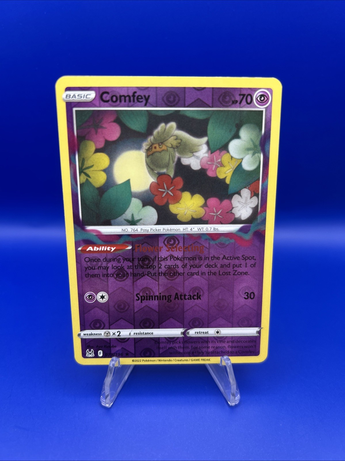Comfey Reverse Holo 79/196 - Lost Origin Pokemon TCG
