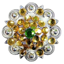 HILASON Set of 32 Gold Crystal 1-1/4In Berry Headstall Saddle Cowgirl | Slotted