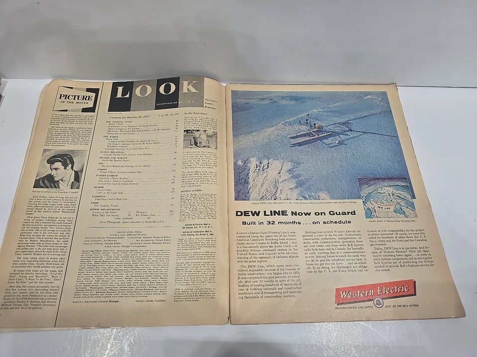 VINTAGE OCTOBER 29, 1957 LOOK MAGAZINE ATOMIC BOMB AND THOSE WHO STOLE IT  - Image 2 of 4