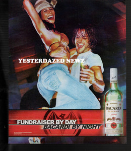 2003  Print Ad for Bacardi Superior Puerto Rico Rum "Fundraiser by Day.."