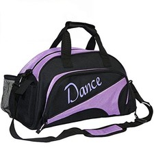 Women's Nylon Dance Sport Duffel Girl's Gym Bag Purple Medium Purple