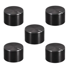 5pcs Potentiometer Knob Black Smooth Surface Knob 20mmx13mm Volume Control Knob