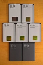 Nokia Battery lot seven 7 batteries, 5PC BP-4L and 2PC BP-3l    Nokia N810