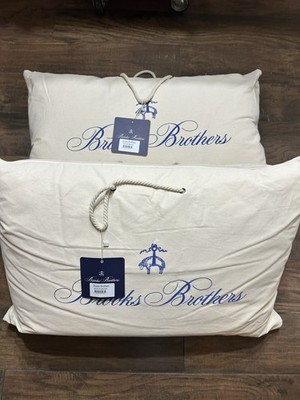 New Brooks Brothers 100% Wool Pillow Queen Size 20 x30  Set Of 2