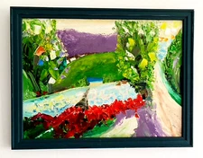 ORIGINAL Oil Painting Barn ORIGINAL Art Landscape Textured Spring Bride Colors