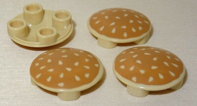 Nr.4825 Lego 2654pb005  Scooby-Doo 4 Oberteile Hamburger mit Sesam - Bun Sesame