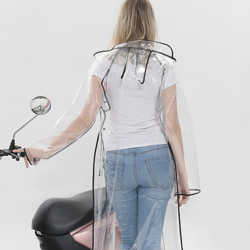 Rain Coat Women Waterproof Hooded Poncho Fashion Raincoat See Through - Picture 11 of 11