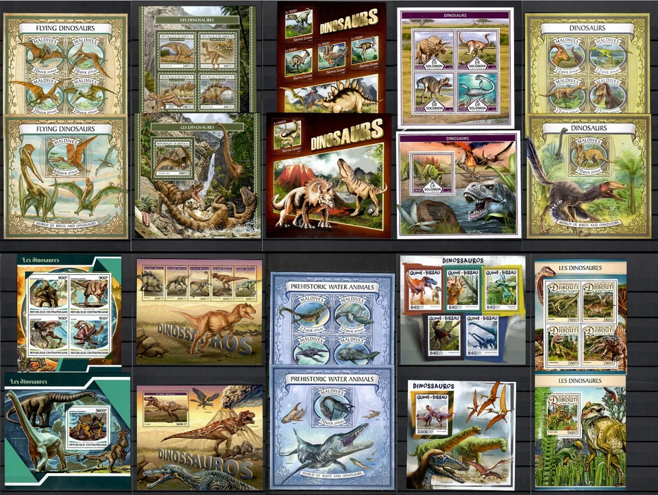 Dinosaurs Prehistoric animals 2017 collection [7] MNH 53 sheets high CV #CNA155 - Image 2 of 2