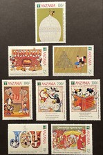 TANZANIA ORIGINAL DISNEY CHRISTMAS CARDS STAMPS SET 8 1991 MNH NATIVITY MICKEY 1