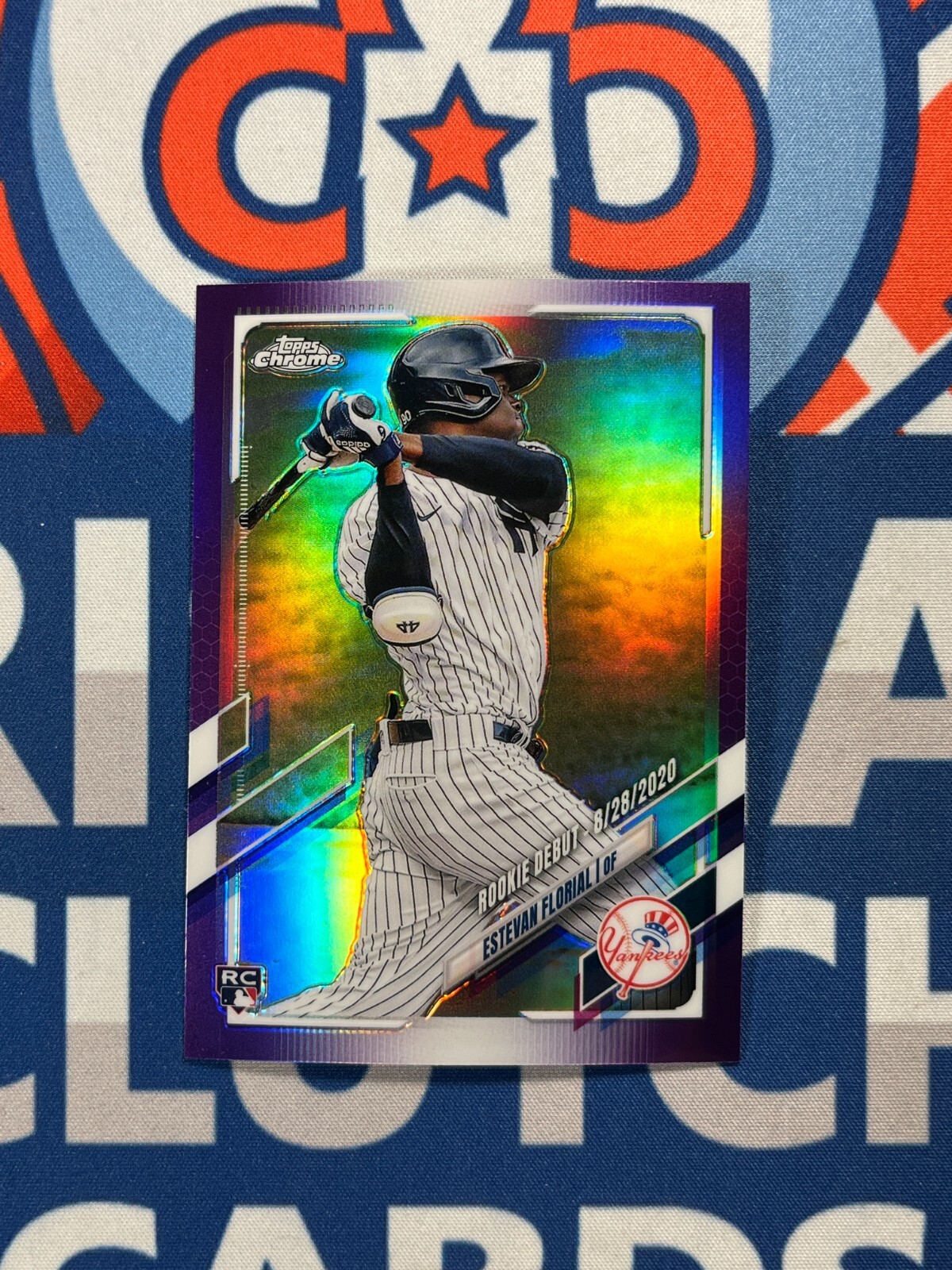 2021 Topps Chrome Update Purple Refractor RC Estevan Florial # USC41