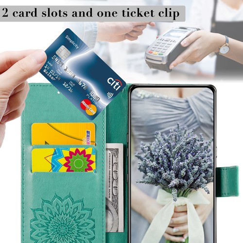 For OnePlus Nord N100 N200 9 8T Flower Pattern PU Leather Flip Wallet Case Cover - Picture 3 of 20
