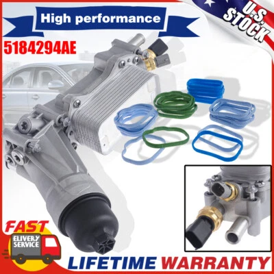 For 2011-2018 Chrysler Dodge Ram Jeep 3.6L New Upgrade Oil Cooler Filter Housing - Image 1 of 4