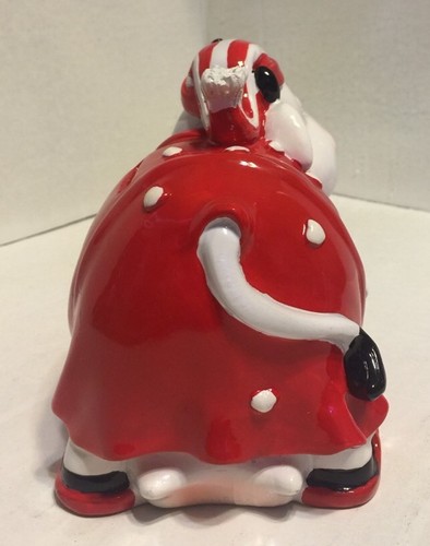 New Sweet Dreams Piggybank Girl Cash COW With Red & White Stocking Cap-5" Tall - Picture 3 of 12