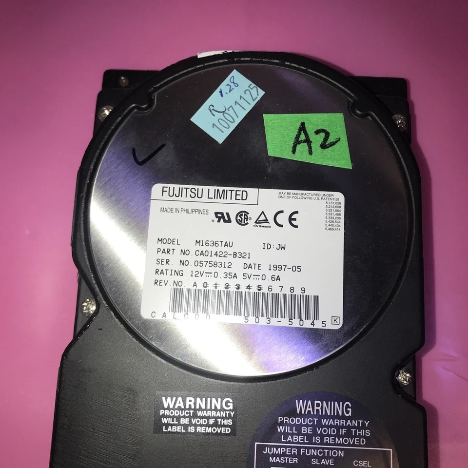 Vintage Fujitsu M1636TAU 1.2GB  3.5"  IDE Internal Hard Drive  5400RPM TESTED- - Image 2 of 4