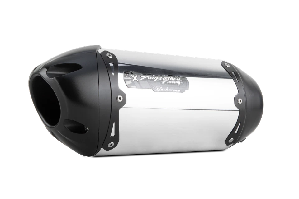 09-17 FZ6R Two Brothers Sistema de Escape Completo Pulido NEGRO Serie 005-2570106V-B Foto 2 de 2