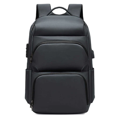 Mochilas antirrobo antirrobo para computadora portátil de 17 pulgadas con carga USB para hombres de negocios escuela bolsa de viaje - Imagen 12 de 17