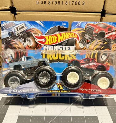 Hot Wheels Monster Trucks Demolition Doubles Silverado Vs. Raptor 1:64 Scale