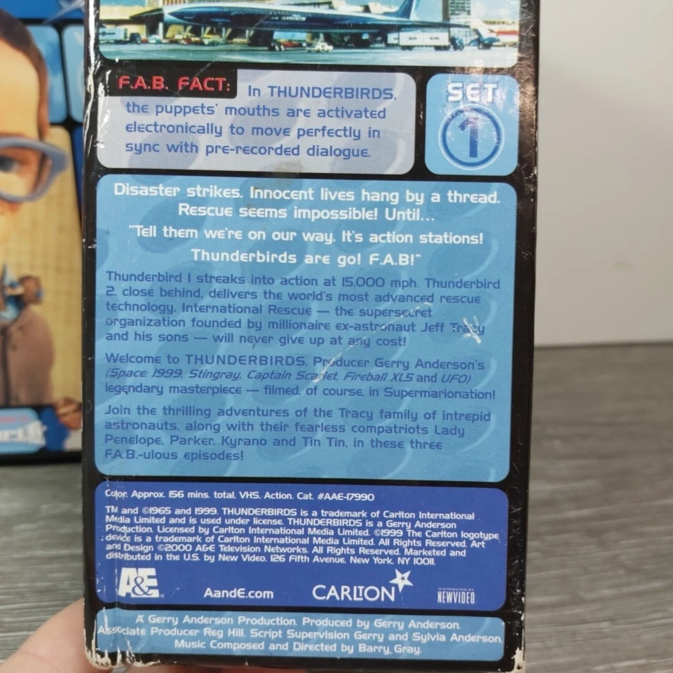 Thunderbirds Set 1-3 VHS set-Original Cult Classic-animated-sci-fi Tested  - Image 3 of 4
